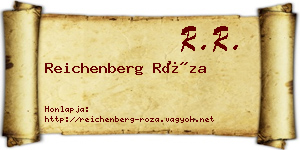 Reichenberg Róza névjegykártya